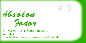 absolon fodor business card